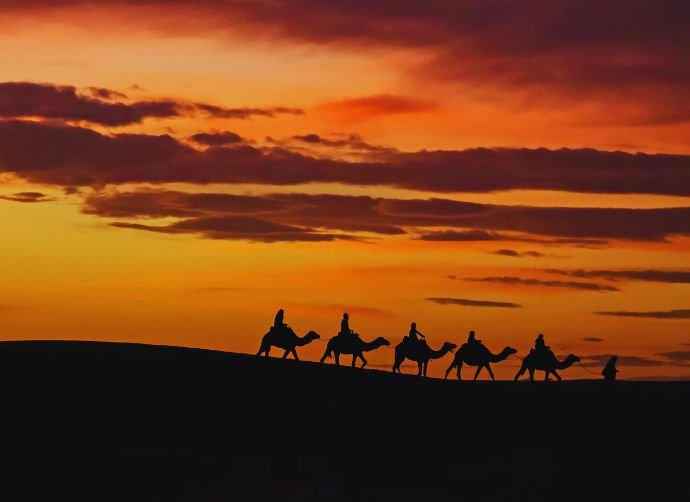 camel ride in merzouga desert